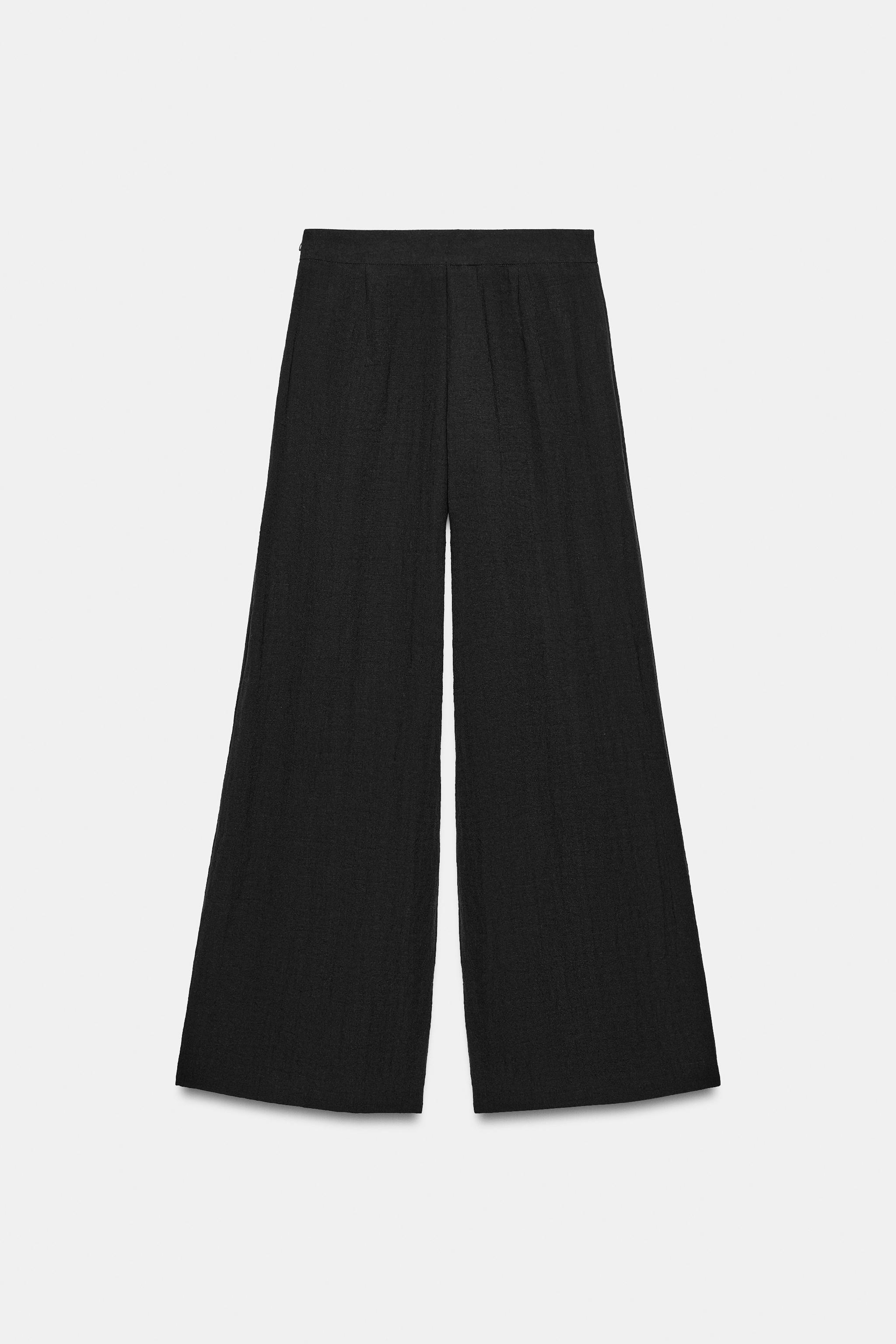 WRAP FRONT WIDE LEG PANTS